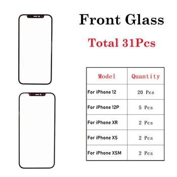 Ново Външно Стъкло Предна Екрана ОТ ЗЗД За iPhone X XR XS Max 12 Pro Max Mini LCD Външен Обектив