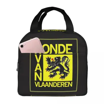 Обиколка на Знамето на Фландрия Ronde Van Vlaanderen Merch Изолирани Чанти За Обяд Чанти За Пикник Чанта-Тоут за Жени на Работа, Децата на Училище
