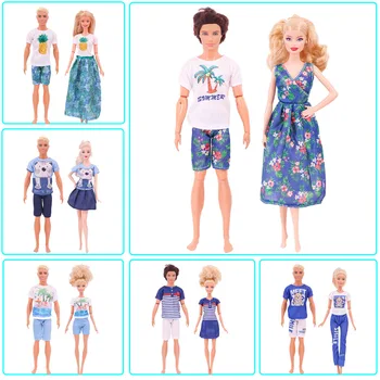 Облекло за кукли Кен и дрехи за Барби, дрехи за влюбени Kawai за 30-сантиметровой кукла Барби и 1/6 кукли Bjd Играчки, подарък за рожден ден за момичета