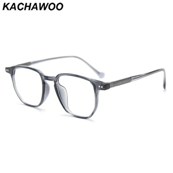 Оптични очила Kachawoo квадратни мъжки сиво зелени черни ретро рамки за очила tr90 ацетатные женски тенденция в корейски стил