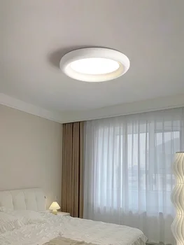 Осветление спални led лампа в кремовом стил, модерна минималистичная лампа за стаята момичета, led плафониери за защита на очите в основната спалня
