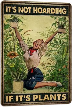 ПАЙОН, Това не е правене на пари, Ако това е плакат с растения, Реколта Метални консервени знаци, Знак за градински верандата, домашно кафе, боядисани стени от алуминий