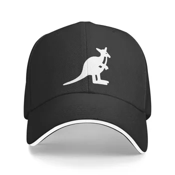 Персонални бялата бейзболна шапка с изображение на животно Кенгуру Дамски Мъжки Регулируема спортна шапка за татко
