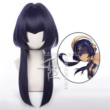 Перука за cosplay Genshin Impact Кандис 60 см, перука, термоустойчиви синтетични перуки на Хелоуин