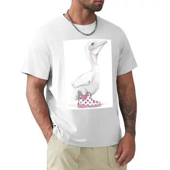 Пиле-пеликан в непромокаемых обувки, Тениска, кавайная дрехи, дрехи на хипитата, мъжка тениска с изображение