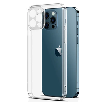 Прозрачен калъф За телефон iPhone 13 14 Pro Max Case Силиконов Мек Калъф За iPhone 11 12 Pro 8Plus 7 6 SE XR XS Mini Pro 15 UTRA Case