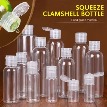 Прозрачна пластмасова банка за грим обем 5-100 мл буркан за лосион, бутилка за шампоан, празен контейнер, бутилка за еднократна употреба