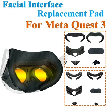 Разширено скоба за лицеви панели за Meta Quest 3 лентата за глава от изкуствена кожа, Регулируем Държач за маски, разменени аксесоар за виртуална реалност Memory Foam