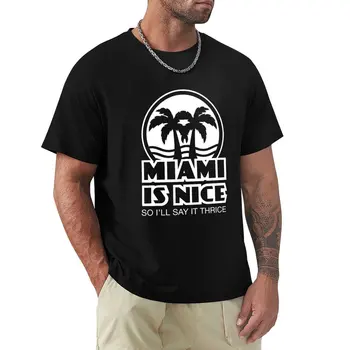 Роза Найланд: тениска Miami is Nice (Златни момичета), дрехи с аниме, тениска за момчета, мъжки високи тениски
