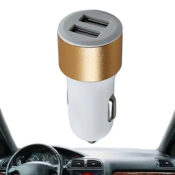 Сверхбыстрое зарядно за кола с два порта 12-24 В, USB зарядно устройство, адаптер за кола за зареждане, удобно зарядно за кола USB C за телефон, USB-зарядно за кола