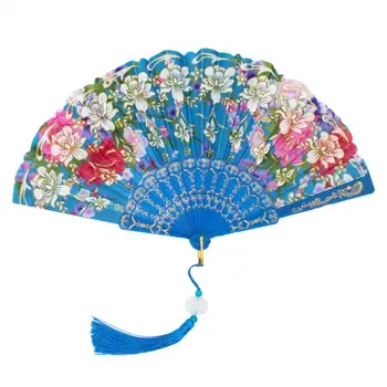 Сгъваем фен китайски фен Елегантен цветен модел Сгъваеми вентилатора за сватбени партита Леки изискани за танци