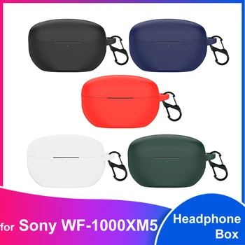 Силиконова кутия за слушалки Sony WF-1000XM5, чанта за слушалки с плетене на една кука, монофонични калъф за слушалки, водоустойчива защита от падане