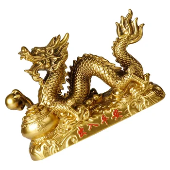 Скулптура на дракон от Китайската скулптура на дракон Статуя на китайски талисман Настолна фигурка на дракон Декор