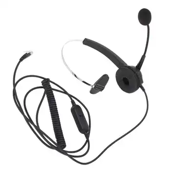 Слушалки RJ9 с регулируема 330 ° с вилица и Слот слушалки за офис телефони с шумопотискане с микрофон за онлайн обучение