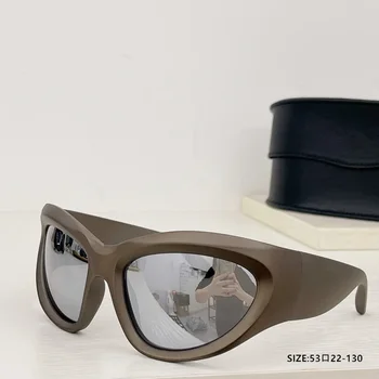 Сребърно огледало в спортен стил в стил пънк, черни слънчеви очила, квадратни слънчеви очила, дамски дизайнерски дрехи в стил хип-хоп, тъмна мъжки градинска нов стил облекло