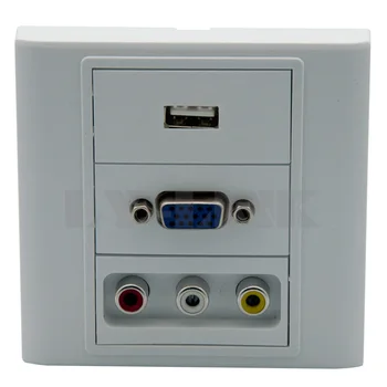 Стенни плоча, VGA, USB, 3RCA AV с подкрепата на резьбового връзка с обратната страна на 