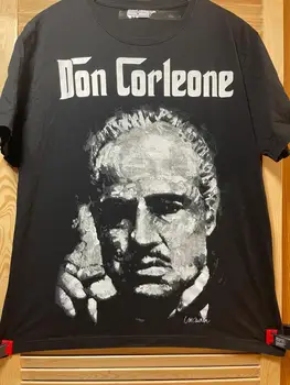 Тениска Celebrty Icons Young Men Don Corelone черно-бял XL с къси ръкави необичайно рядко