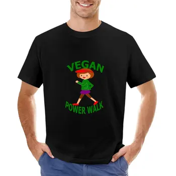 Тениска Вегетариански Power Walk Walkers, тениска за момче, тениски за мъже с тежко тегло