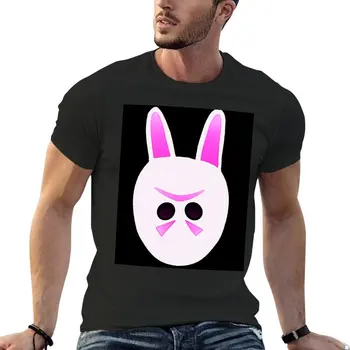 Тениска със ски маска на зайче, ризи с къс ръкав, спортни ризи, мъжки ризи