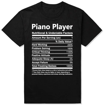Тениски за пианисти, лятна памучен градинска дрехи с графичен дизайн, ризи с къси ръкави, подаръци за рожден ден, мъжко облекло