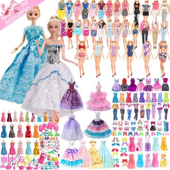 Универсален комплект Дрехи, Дрехи и Аксесоари за Кукли, Дрехи за Кукла къща, Вечерна рокля за Момиче, Подарък за Нови кукли
