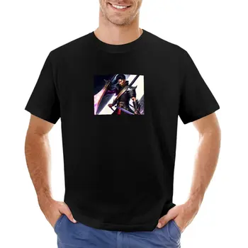 Футуристичната тениска Samurai, риза с домашен любимец принтом за момчета, скъпа дрехи, мъжки обикновена тениска