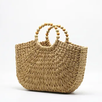 Чанта за количка, ръчно изработени от ратан, чанти, богемные плетени сламени чанти, чанта през рамо, летни пътни плажни чанти за жени 2023, чанта-тоут