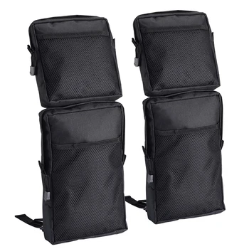 Чанти на крило квадроцикла, 2 комплекта седла, чанти за мотор, резервоара за квадроцикла, универсални задни чанти за инструменти за съхранение на ATV UTV Dirt Bike (черни)